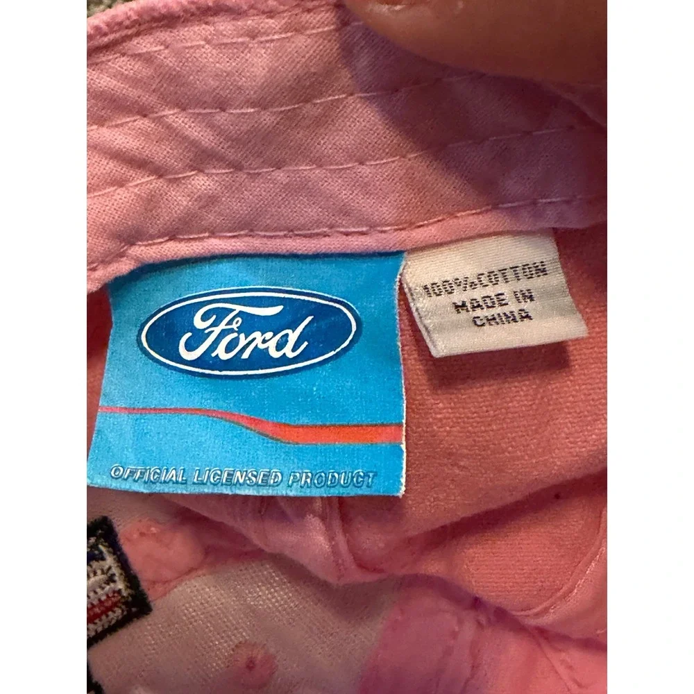 Ford Hat Womens OS Pink Mustang GT Baseball Cap Adjustable Logo Embroidered *